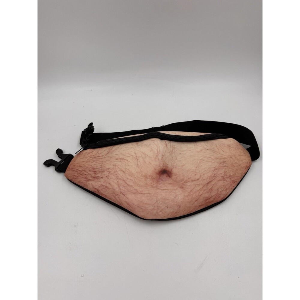 Hairy Belly Button Novelty Fanny Pack DAD BOD Gag Gift